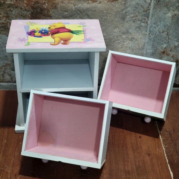 Winnie the Pooh Wooden Two Drawer Chest Jewelry Trinket Box - Picture 5 of 15